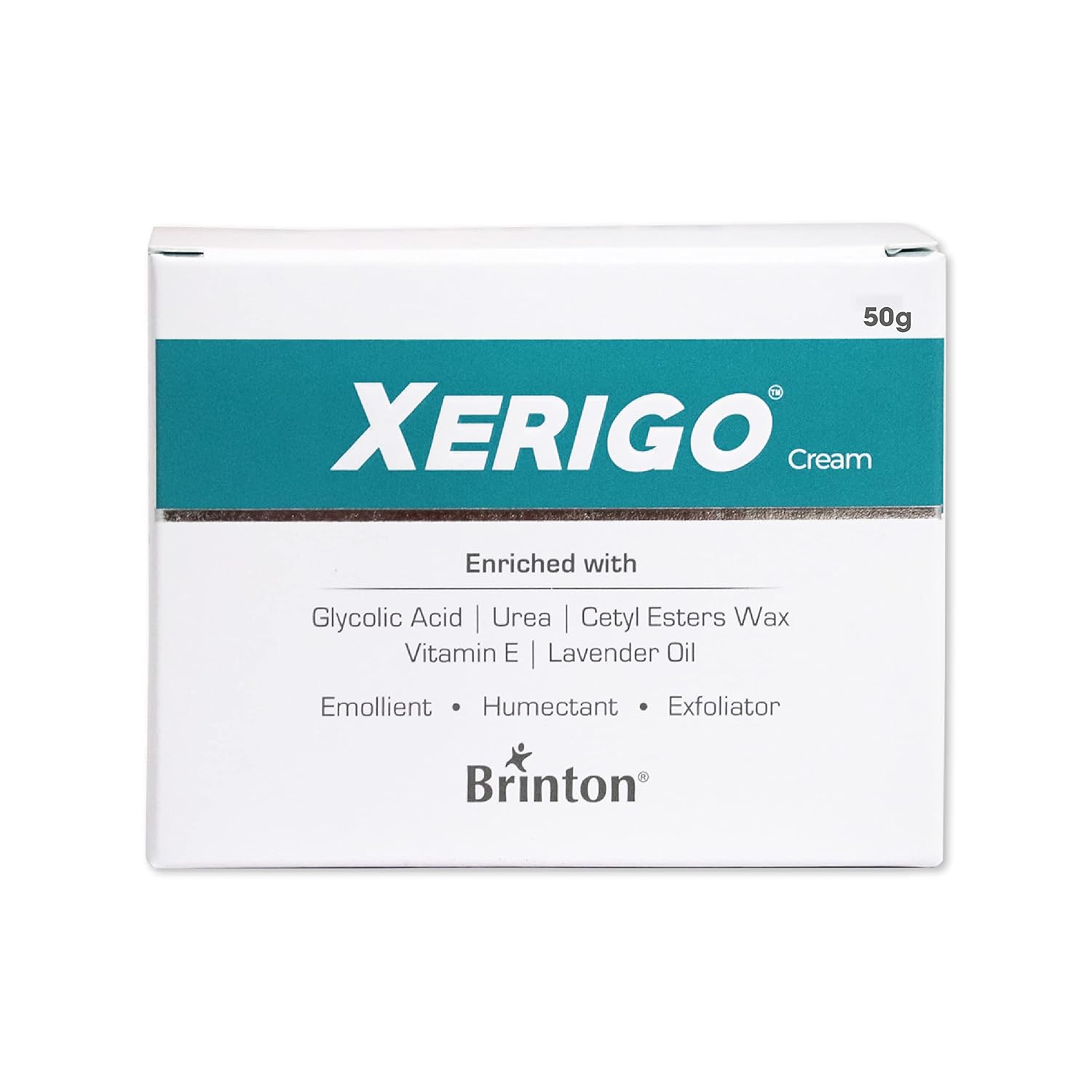 Xerigo Intense Skin Moisturizing Cream with Exfoliating Ingredients for Cracked Feet, Elbow & Knees, Prevents Moisture Loss, Non-Greasy,50gm
