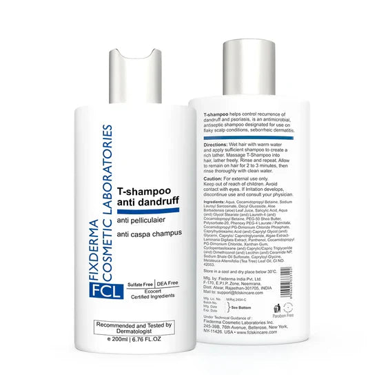 FCL T-Shampoo for Anti-Dandruff with Salicylic Acid and Tea Tree Oil, 200 ml